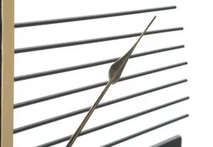 Mauro Ferretti Kovové nástenné hodiny Stick 60 cm čierne/zlaté