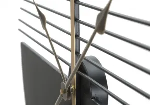 Mauro Ferretti Kovové nástenné hodiny Stick 60 cm čierne/zlaté