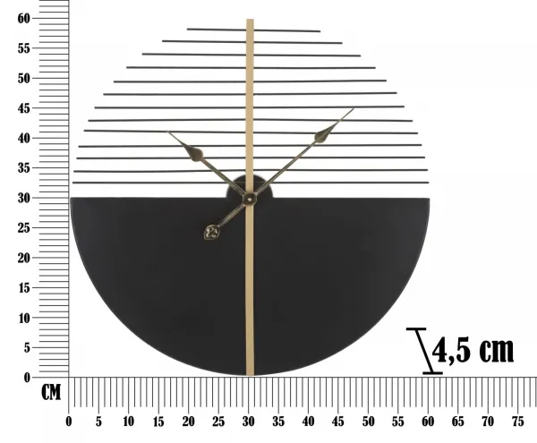 Mauro Ferretti Kovové nástenné hodiny Stick 60 cm čierne/zlaté