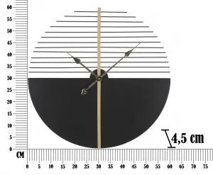Mauro Ferretti Kovové nástenné hodiny Stick 60 cm čierne/zlaté