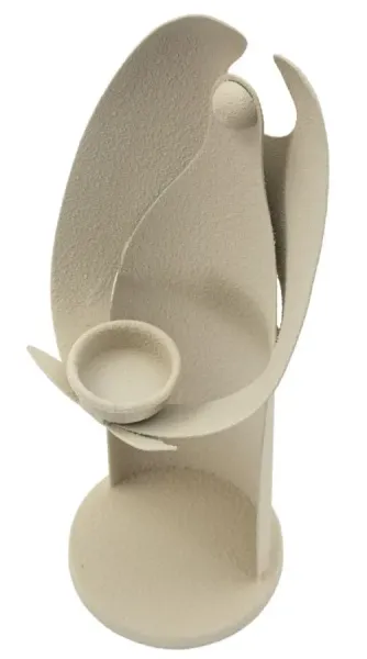 Mauro Ferretti Kovový svietnik Anjel 30 cm krémový