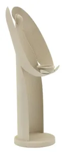Mauro Ferretti Kovový svietnik Anjel 37 cm krémový
