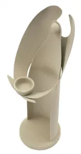 Mauro Ferretti Kovový svietnik Anjel 37 cm krémový