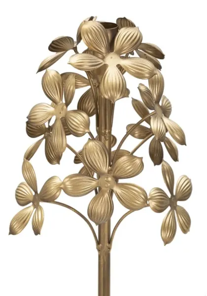 Mauro Ferretti Kovový svietnik Flowy 118 cm zlatý