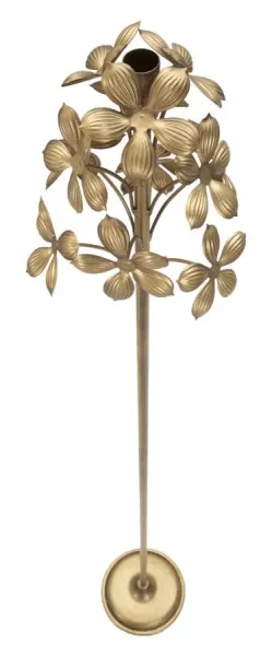 Mauro Ferretti Kovový svietnik Flowy 118 cm zlatý