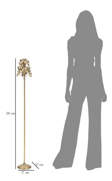 Mauro Ferretti Kovový svietnik Flowy 118 cm zlatý