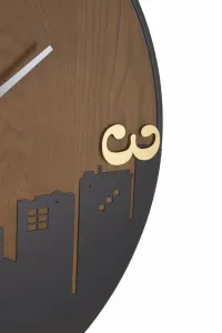 Mauro Ferretti Nástenné hodiny City 60 cm hnedé/čierne