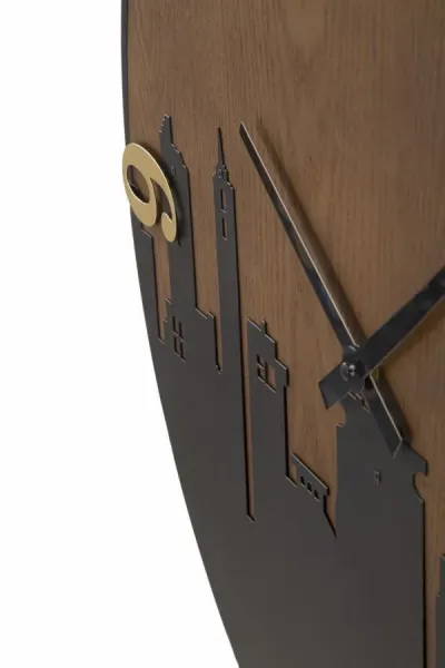 Mauro Ferretti Nástenné hodiny City 60 cm hnedé/čierne