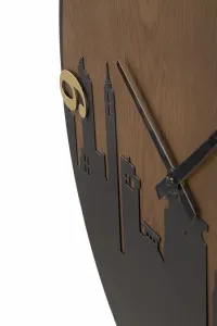 Mauro Ferretti Nástenné hodiny City 60 cm hnedé/čierne