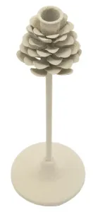 Mauro Ferretti Kovový svietnik Pigna 33 cm krémový