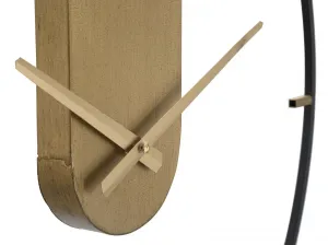 Mauro Ferretti Kovové nástenné hodiny Goldy 60 cm čierne/zlaté