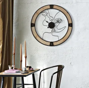 Mauro Ferretti Nástenné hodiny Couple 60 cm čierne/hnedé