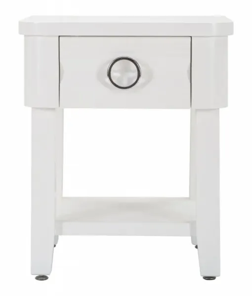 Mauro Ferretti Nočný stolík Shine 45 cm biely