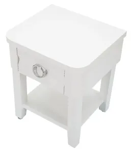 Mauro Ferretti Nočný stolík Shine 45 cm biely