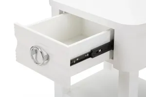 Mauro Ferretti Nočný stolík Shine 45 cm biely
