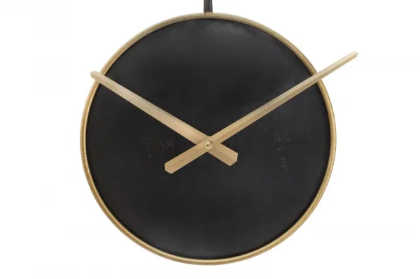 Mauro Ferretti Kovové nástenné hodiny Pearl 61 cm čierne/zlaté
