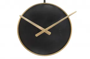 Mauro Ferretti Kovové nástenné hodiny Pearl 61 cm čierne/zlaté