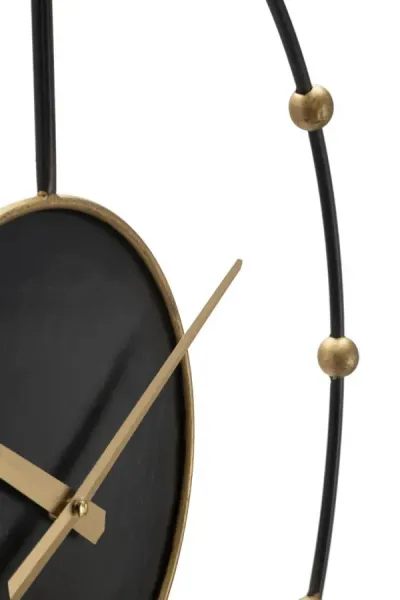 Mauro Ferretti Kovové nástenné hodiny Pearl 61 cm čierne/zlaté