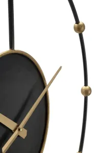 Mauro Ferretti Kovové nástenné hodiny Pearl 61 cm čierne/zlaté