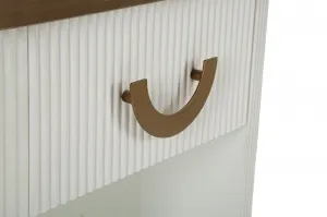 Mauro Ferretti Nočný stolík Tolosa 48 cm biely/jaseň