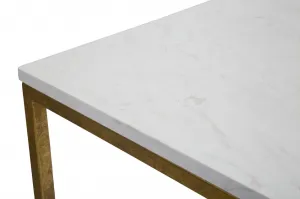 Mauro Ferretti Odkladací stolík Dvojitý 47 cm zlatý/mramor