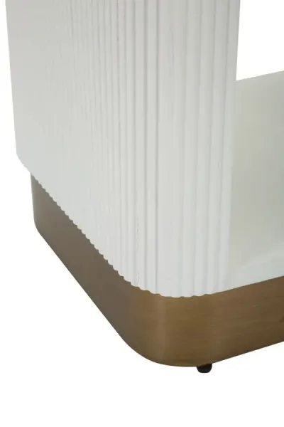 Mauro Ferretti Nočný stolík Tolosa 48 cm biely/jaseň