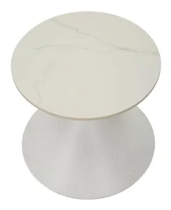 Mauro Ferretti Odkládací stolek White 42 cm mramor/bílý