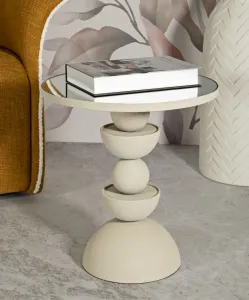 Mauro Ferretti Odkladací stolík Dune 40 cm tmavobéžový