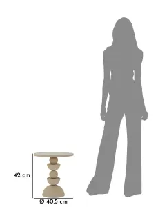 Mauro Ferretti Odkladací stolík Dune 40 cm tmavobéžový
