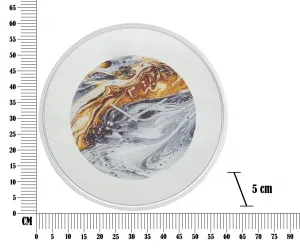 Mauro Ferretti Nástenné hodiny Zrkadlo 60 cm sivé/viacfarebné