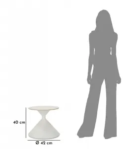 Mauro Ferretti Odkládací stolek White 42 cm mramor/bílý