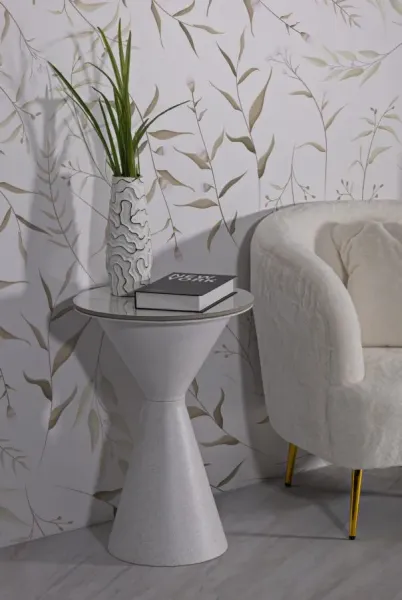 Mauro Ferretti Odkládací stolek White 44 cm mramor/bílý