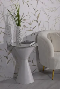 Mauro Ferretti Odkládací stolek White 44 cm mramor/bílý