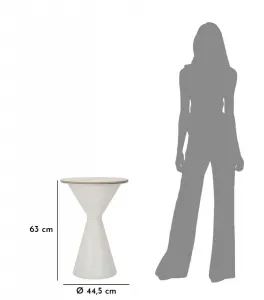 Mauro Ferretti Odkládací stolek White 44 cm mramor/bílý
