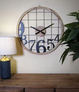 Mauro Ferretti Nástenné hodiny Číslice 60 cm čierne/hnedé