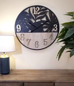 Mauro Ferretti Nástenné hodiny Palm 60 cm hnedé/čierne