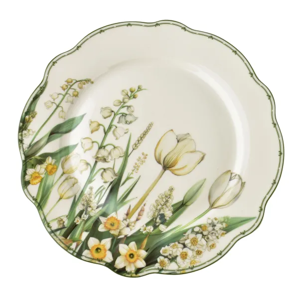 Affekdesign Porcelánová jedálenská súprava LEA Elegant 18 ks biela/zelená