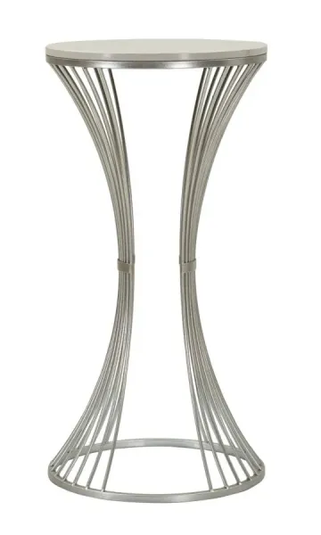 Mauro Ferretti Odkladací stolík Funnel 40 cm strieborný/mramor