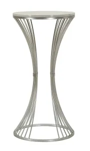 Mauro Ferretti Odkladací stolík Funnel 40 cm strieborný/mramor