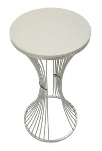 Mauro Ferretti Odkladací stolík Funnel 40 cm strieborný/mramor