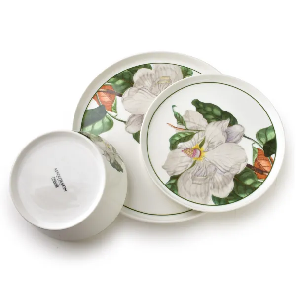 Affekdesign Porcelánová jedálenská sada LEA Strom 18 ks biela