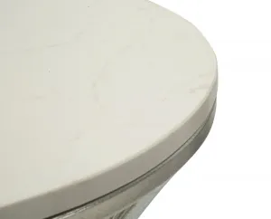 Mauro Ferretti Odkladací stolík Funnel 40 cm strieborný/mramor