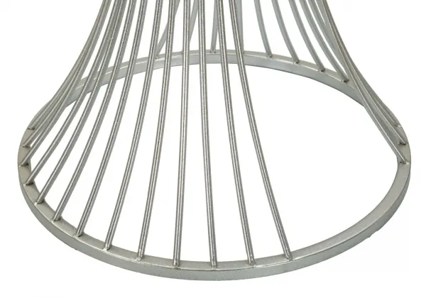 Mauro Ferretti Odkladací stolík Funnel 40 cm strieborný/mramor