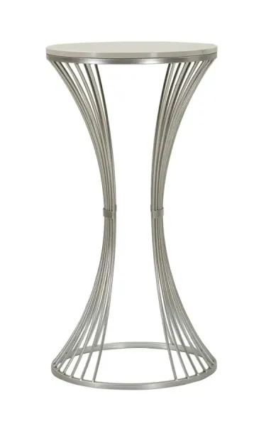 Mauro Ferretti Odkladací stolík Funnel 50 cm strieborná/mramor