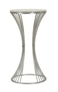 Mauro Ferretti Odkladací stolík Funnel 50 cm strieborná/mramor