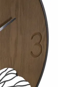 Mauro Ferretti Nástenné hodiny Super Leaf 60 cm hnedé/čierne