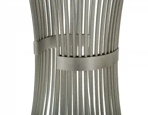 Mauro Ferretti Odkladací stolík Funnel 50 cm strieborná/mramor