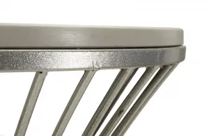 Mauro Ferretti Odkladací stolík Funnel 50 cm strieborná/mramor