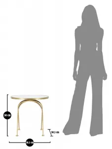 Mauro Ferretti Odkladací stolík Glam 50 cm zlatý/mramor