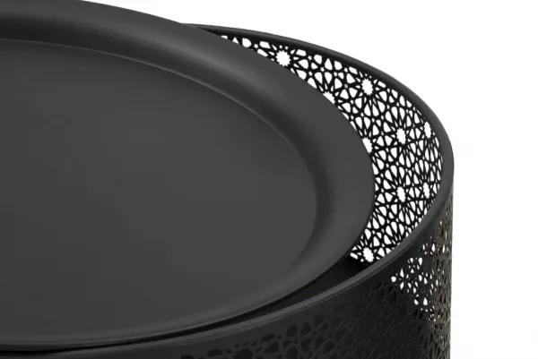 Mauro Ferretti Odkladací stolík Blacky 40 cm čierny/zlatý